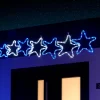 WeRChristmas 7-Star Motif Rope Light Silhouette, White/Blue, 119 Cm^ Festive Star, Snowflake & Sign Lights