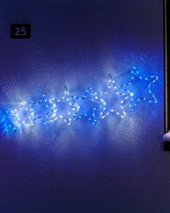 WeRChristmas 7-Star Motif Rope Light Silhouette, White/Blue, 119 Cm^ Festive Star, Snowflake & Sign Lights