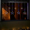 WeRChristmas Star Silhouette Curtain Light, 2.1 M^ Window Silhouettes|Curtain & Net Lights