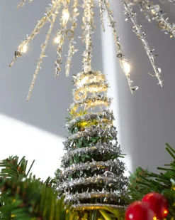 WeRChristmas Starburst Christmas Tree Topper, Silver, 32 Cm^ Tree Toppers