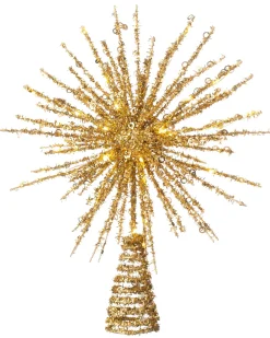 WeRChristmas Starburst Christmas Tree Topper, Gold, 32 Cm^ Tree Toppers