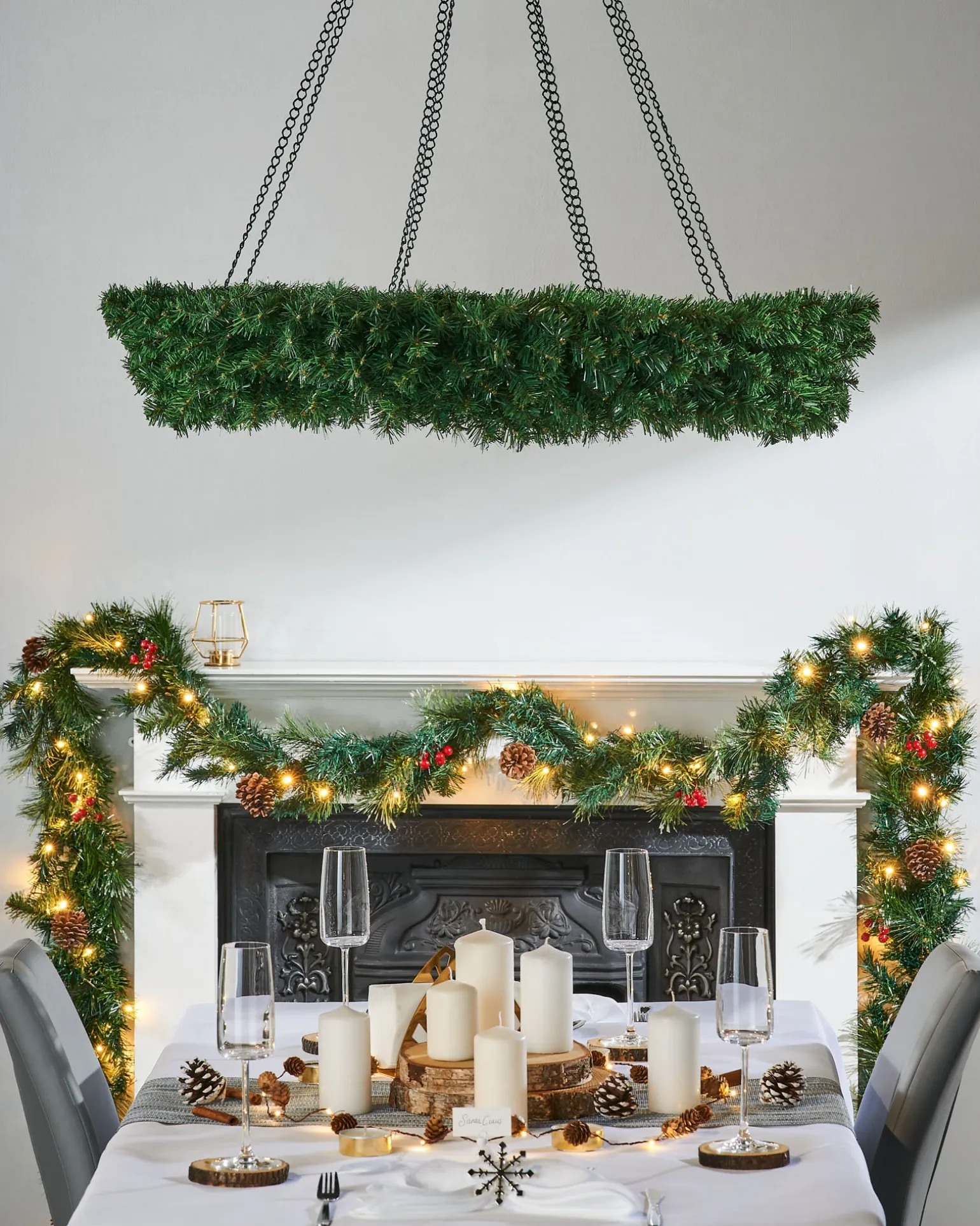 WeRChristmas Suspended Hanging Wreath, 1 M^ Extra Large Wreaths|Plain Wreaths