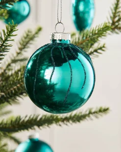 WeRChristmas Teal Glass Baubles, 20 Pack^ Glass Baubles