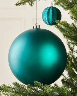 WeRChristmas Teal Large Matt Shatterproof Bauble, 20 Cm^ Oversized Baubles|Shatterproof Baubles
