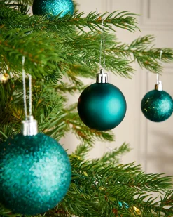 WeRChristmas Teal Shatterproof Bauble, 50 Pack^ Shatterproof Baubles