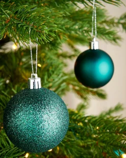 WeRChristmas Teal Shatterproof Bauble, 50 Pack^ Shatterproof Baubles