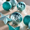 WeRChristmas Teal Shatterproof Baubles Set, 42 Pack^ Shatterproof Baubles