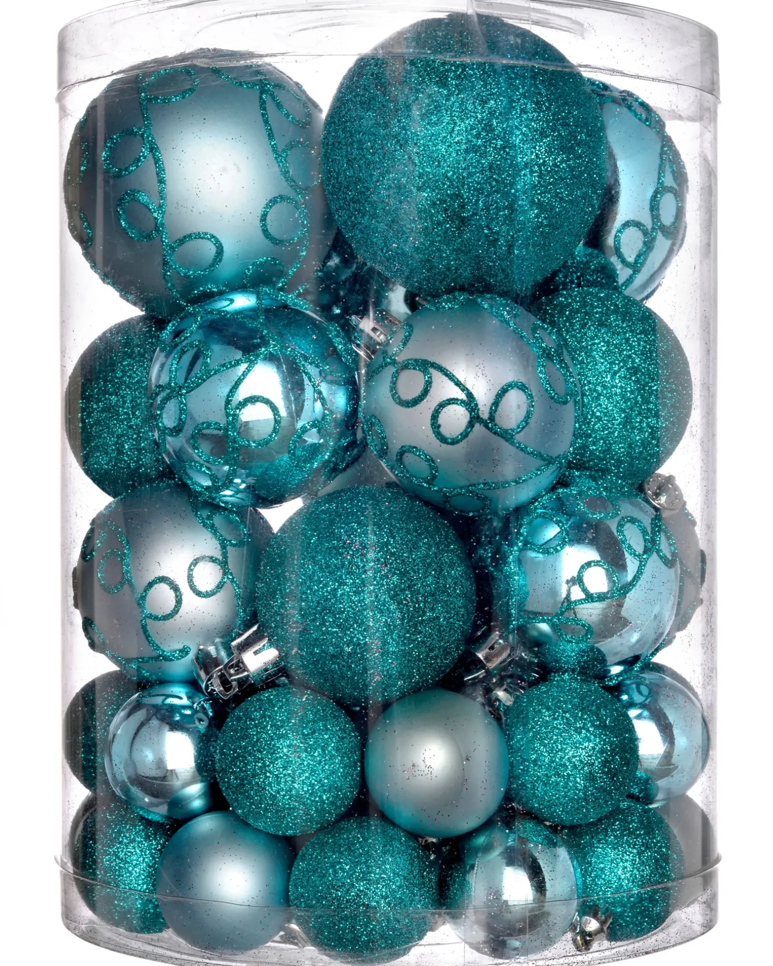 WeRChristmas Teal Shatterproof Baubles, 50 Pack^ Shatterproof Baubles