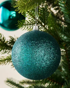 WeRChristmas Teal Shatterproof Baubles, 9 Pack, 10 Cm^ Oversized Baubles|Shatterproof Baubles