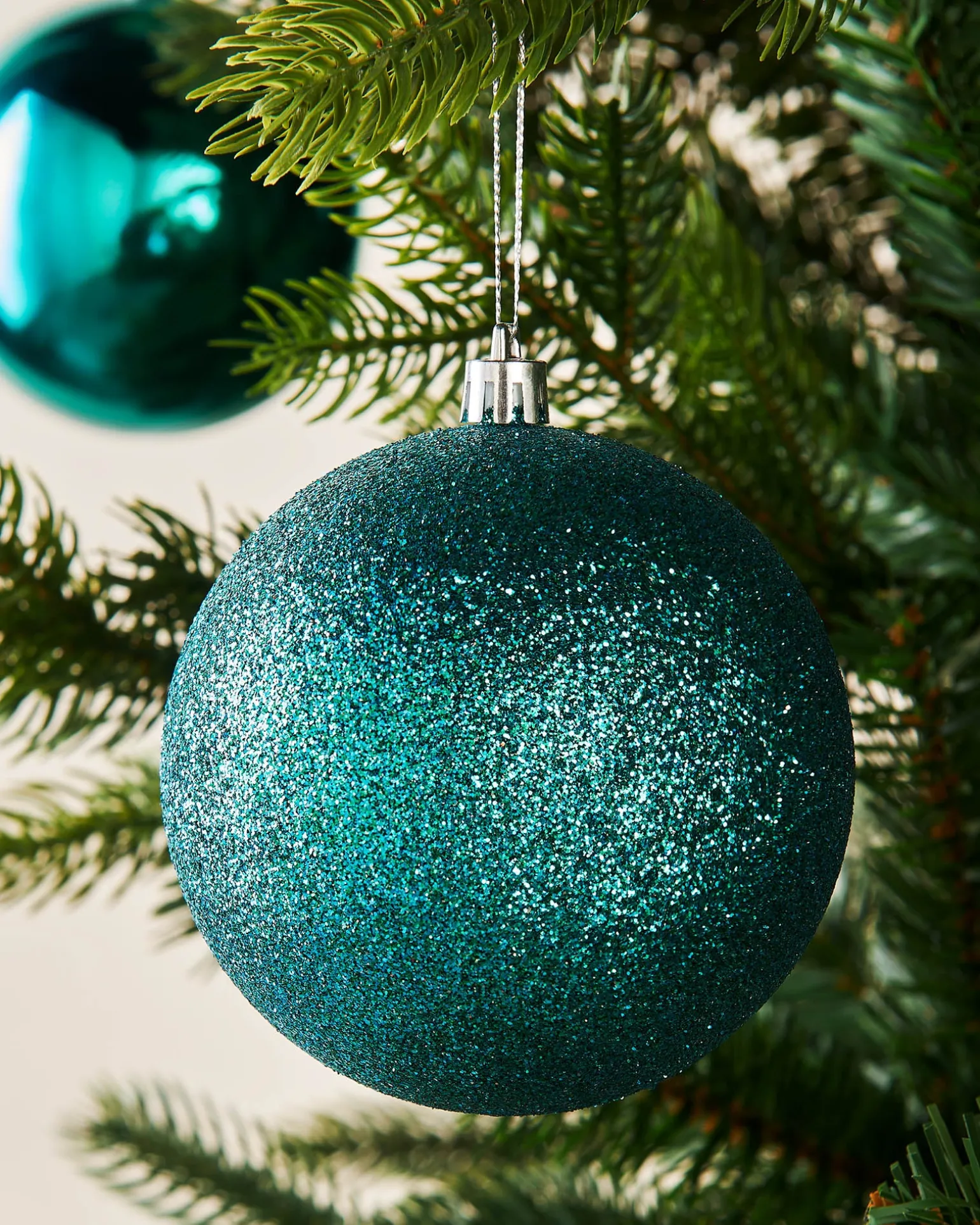 WeRChristmas Teal Shatterproof Baubles, 9 Pack, 10 Cm^ Oversized Baubles|Shatterproof Baubles