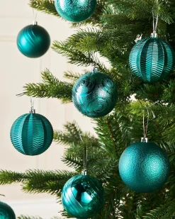 WeRChristmas Teal Shatterproof Baubles, 16 Pack, 8 Cm^ Shatterproof Baubles