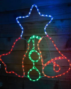 WeRChristmas Twin Bells Rope Light Silhouette, 48 Cm^ Festive Star, Snowflake & Sign Lights