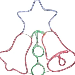 WeRChristmas Twin Bells Rope Light Silhouette, 48 Cm^ Festive Star, Snowflake & Sign Lights