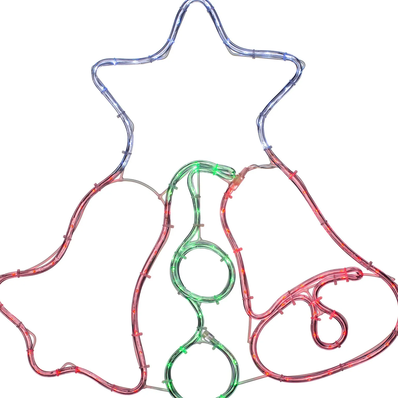 WeRChristmas Twin Bells Rope Light Silhouette, 48 Cm^ Festive Star, Snowflake & Sign Lights