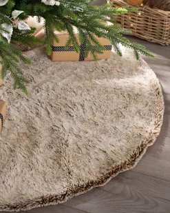 WeRChristmas Two Tones Fur Tree Skirt, Brown, 120 Cm^ Skirts & Collars
