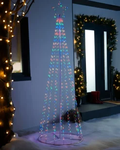 WeRChristmas Waterfall Christmas Tree, Multi-Coloured, 2.1 M^ Tree Silhouettes