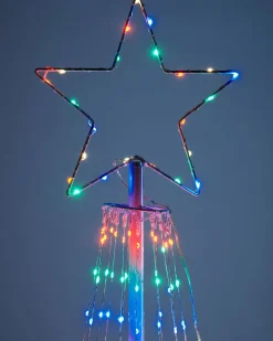 WeRChristmas Waterfall Christmas Tree, Rainbow, 2.1 M^ Tree Silhouettes