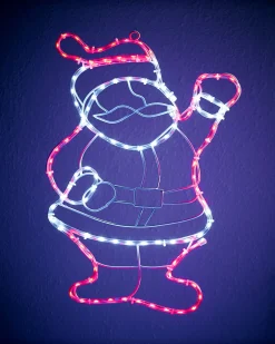 WeRChristmas Waving Santa Rope Light Silhouette, 51 Cm^ Christmas Characters