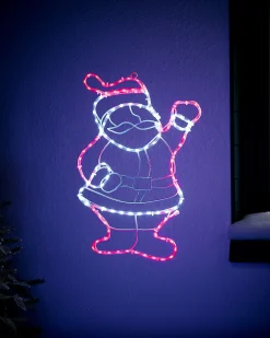 WeRChristmas Waving Santa Rope Light Silhouette, 51 Cm^ Christmas Characters
