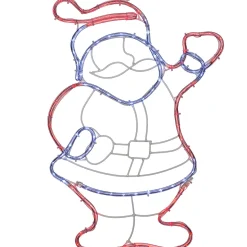 WeRChristmas Waving Santa Rope Light Silhouette, 51 Cm^ Christmas Characters