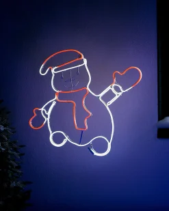 WeRChristmas Waving Snowman Neon Rope Light Silhouette, 72 Cm^ Christmas Characters