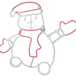 WeRChristmas Waving Snowman Neon Rope Light Silhouette, 72 Cm^ Christmas Characters