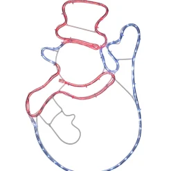 WeRChristmas Waving Snowman Rope Light Silhouette, 51 Cm^ Christmas Characters