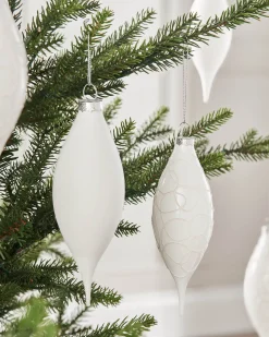 WeRChristmas White Glass Baubles, 5 Pack, 15 Cm^ Glass Baubles