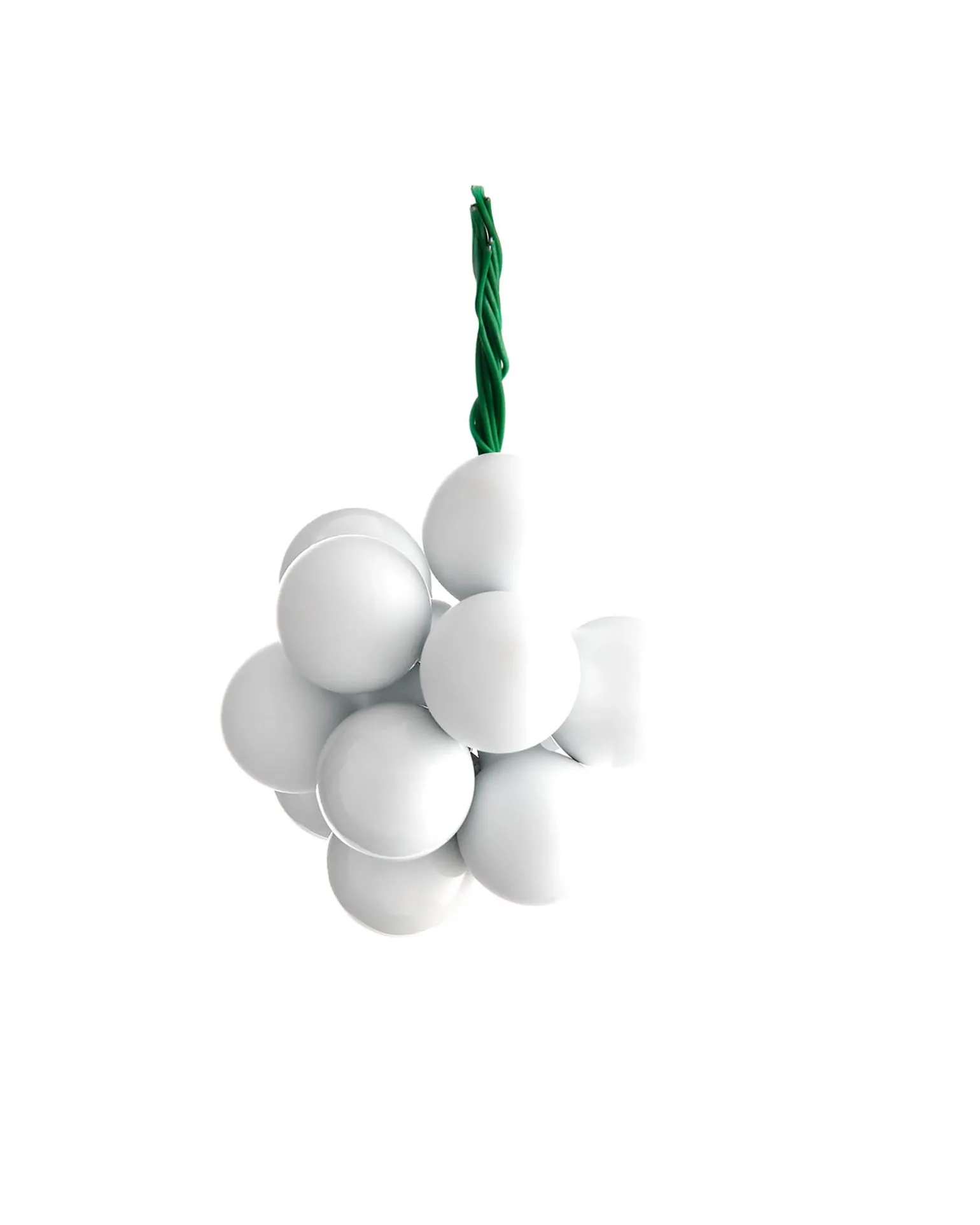 WeRChristmas White Glass Berry Cluster Baubles, 10 Pack^ Glass Baubles