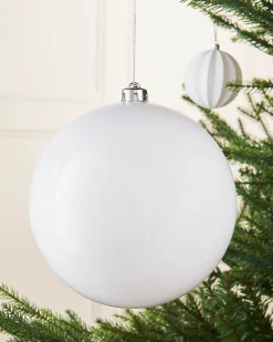 WeRChristmas White Large Gloss Shatterproof Bauble, 20 Cm^ Oversized Baubles|Shatterproof Baubles