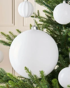 WeRChristmas White Large Gloss Shatterproof Bauble, 20 Cm^ Oversized Baubles|Shatterproof Baubles