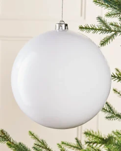 WeRChristmas White Large Gloss Shatterproof Bauble, 20 Cm^ Oversized Baubles|Shatterproof Baubles