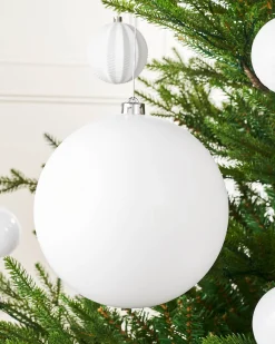 WeRChristmas White Large Matt Shatterproof Bauble, 20 Cm^ Oversized Baubles|Shatterproof Baubles