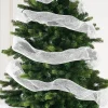 WeRChristmas White Mesh With Pale Gold Foil, 9 M^ Deco Mesh