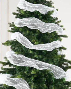 WeRChristmas White Mesh With White Dacron Lines, 9 M^ Deco Mesh