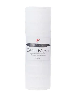 WeRChristmas White Mesh With White Dacron Lines, 9 M^ Deco Mesh