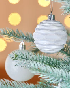 WeRChristmas White Shatterproof Baubles, 50 Pack, 6 Cm^ Shatterproof Baubles