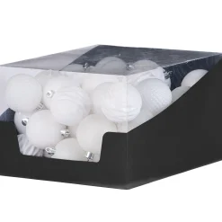 WeRChristmas White Shatterproof Baubles, 50 Pack, 6 Cm^ Shatterproof Baubles