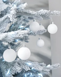 WeRChristmas White Shatterproof Bauble, 50 Pack^ Shatterproof Baubles