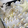 WeRChristmas White/Gold Shatterproof Baubles Set, 50 Pack^ Shatterproof Baubles