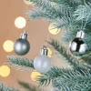 WeRChristmas White/Silver Shatterproof Baubles, 36 Pack, 3 Cm^ Shatterproof Baubles