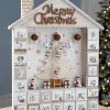 WeRChristmas Wooden House Advent Calendar Christmas Decoration, 37cm, Beige^ Novelty|Table Decorations