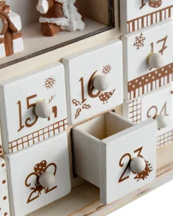 WeRChristmas Wooden House Advent Calendar Christmas Decoration, 37cm, Beige^ Novelty|Table Decorations
